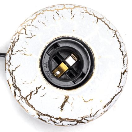 Aigostar - Galda lampa 1xE27/60W/230V balta/zelta