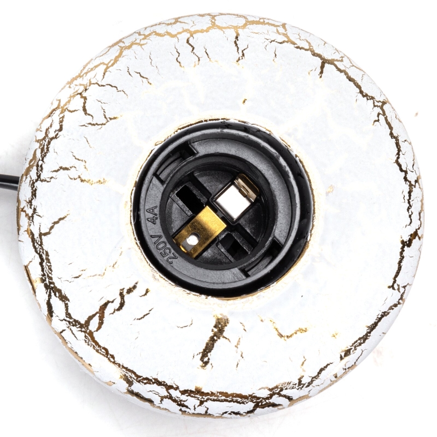 Aigostar - Galda lampa 1xE27/60W/230V balta/zelta