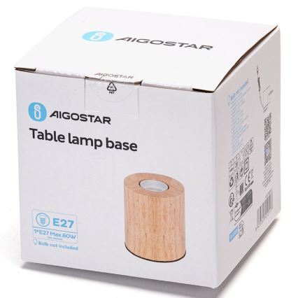 Aigostar - Galda lampa 1xE27/60W/230V bēša