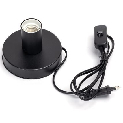 Aigostar - Galda lampa 1xE27/60W/230V melna