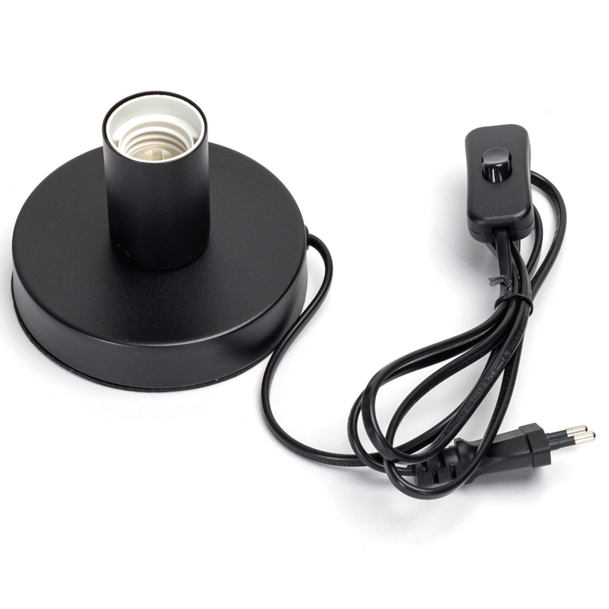 Aigostar - Galda lampa 1xE27/60W/230V melna