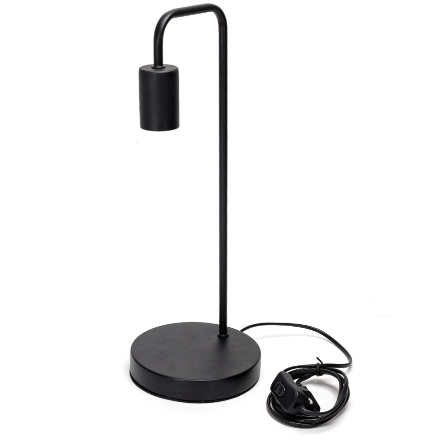 Aigostar - Galda lampa 1xE27/60W/230V melna