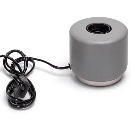 Aigostar - Galda lampa 1xE27/60W/230V pelēka
