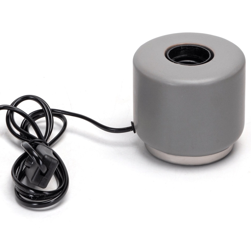 Aigostar - Galda lampa 1xE27/60W/230V pelēka
