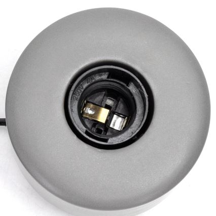 Aigostar - Galda lampa 1xE27/60W/230V pelēka