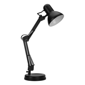Aigostar - Galda lampa 2in1 1xE27/40W/230V melna
