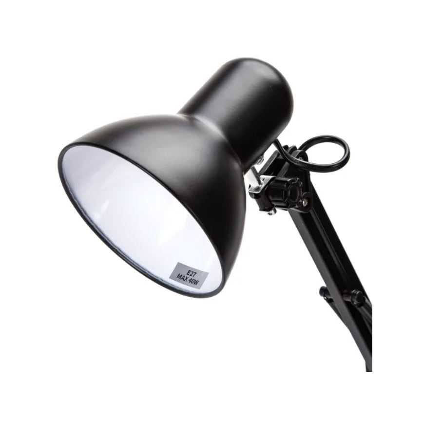 Aigostar - Galda lampa 2in1 1xE27/40W/230V melna