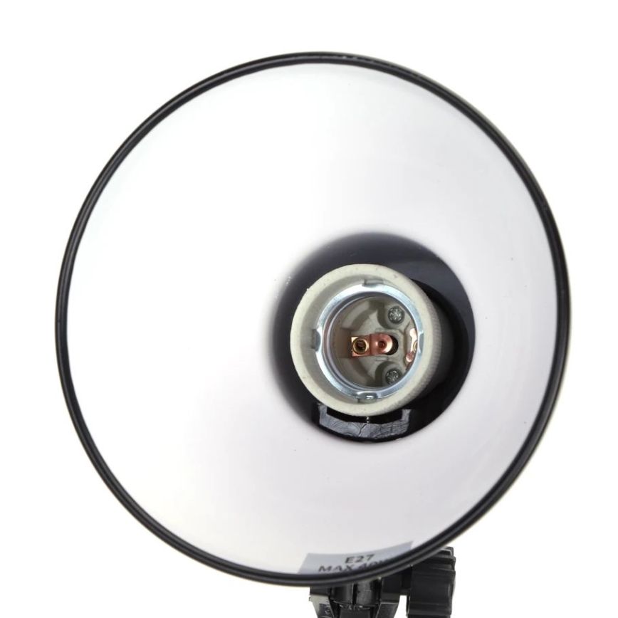 Aigostar - Galda lampa 2in1 1xE27/40W/230V melna