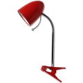 Aigostar - Galda lampa ar fiksatoru 1xE27/36W/230V sarkana/hroma