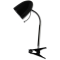 Aigostar -  Galda lampa ar stiprinājumu 1xE27/11W/230V melna/hroms