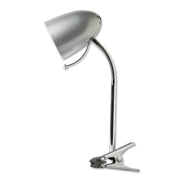 Aigostar -  Galda lampa ar stiprinājumu 1xE27/11W/230V sudraba/hroms