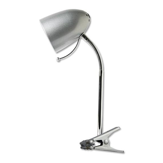 Aigostar -  Galda lampa ar stiprinājumu 1xE27/11W/230V sudraba/hroms