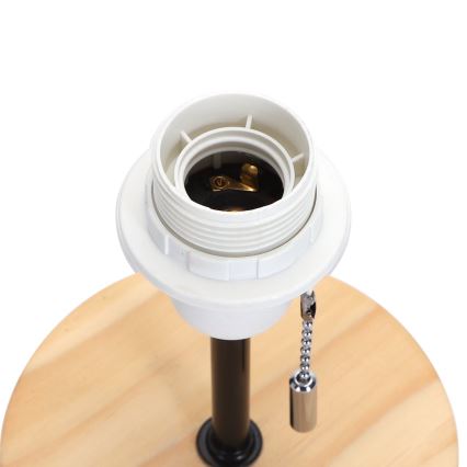 Aigostar - Galda lampa ar USB portu 1xE27/40W/230V melna/krēmkrāsaina