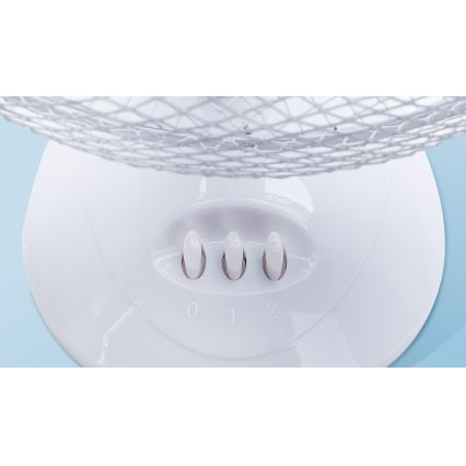 Aigostar - Galda ventilators 22W/230V 27 cm balts
