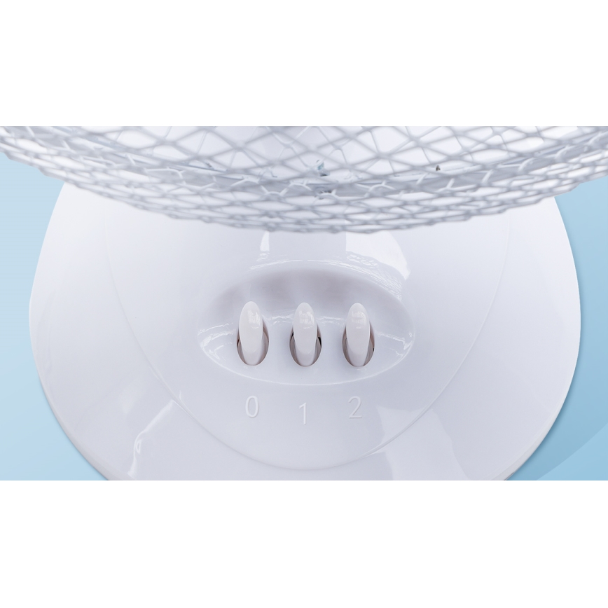 Aigostar - Galda ventilators 22W/230V 27 cm balts
