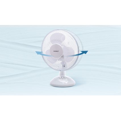 Aigostar - Galda ventilators 22W/230V 27 cm balts