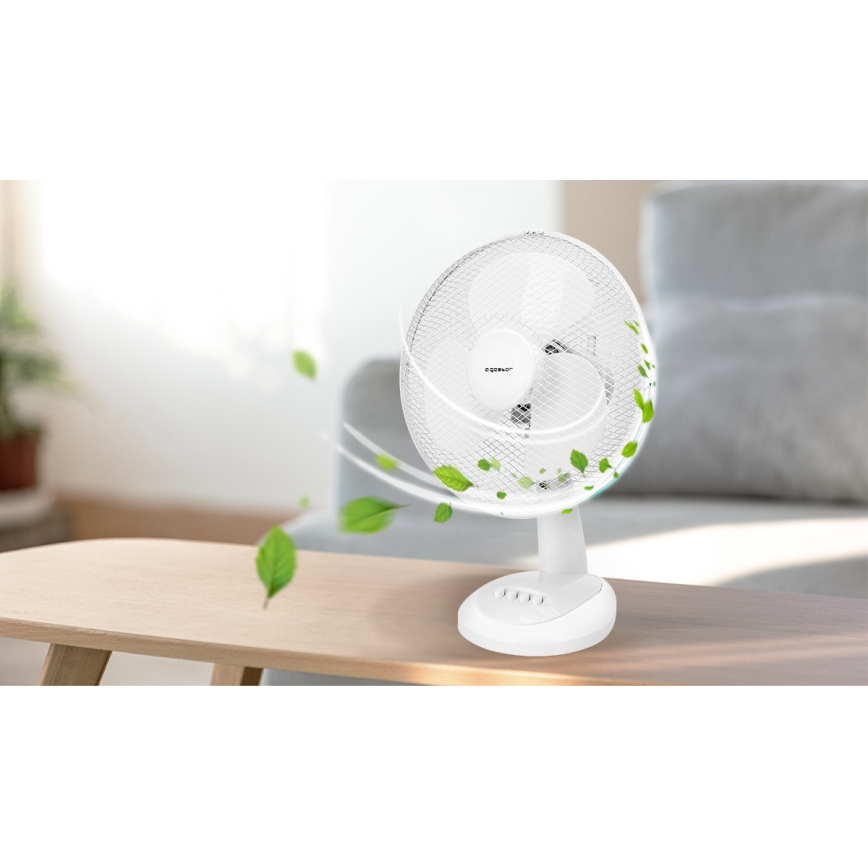 Aigostar - Galda ventilators 35W/230V 34 cm balts