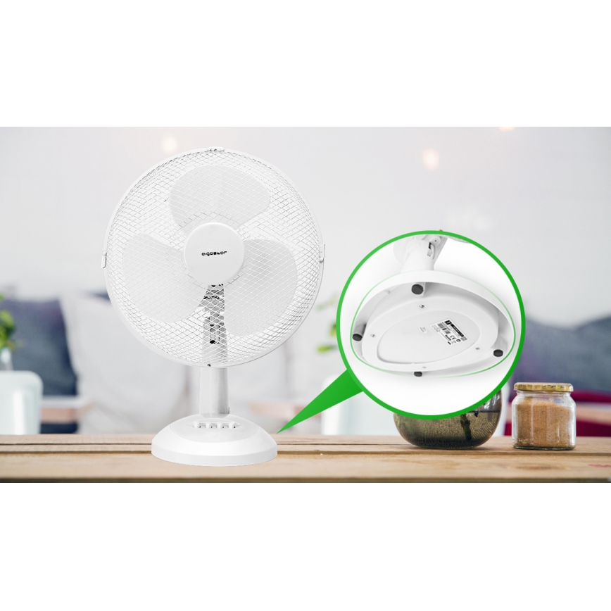 Aigostar - Galda ventilators 35W/230V 34 cm balts