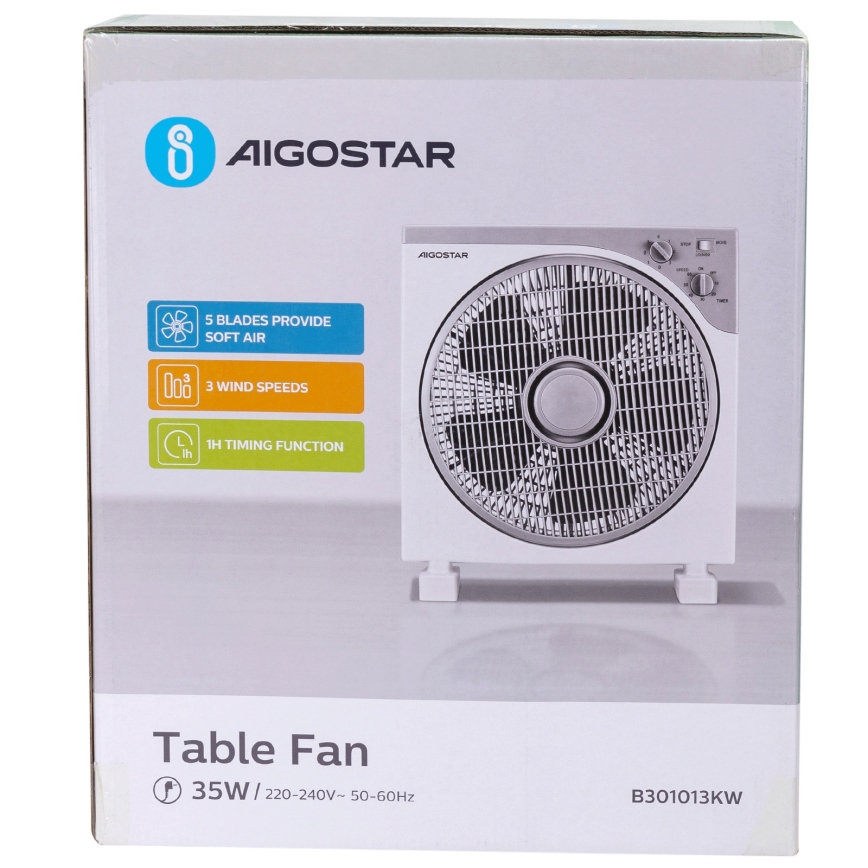 Aigostar - Galda ventilators 35W/230V
