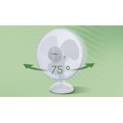 Aigostar - Galda ventilators 40W/230V balta