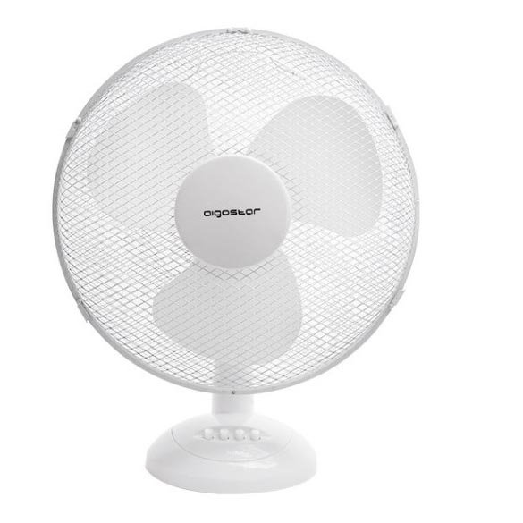 Aigostar - Galda ventilators 45W/230V 34 cm balts