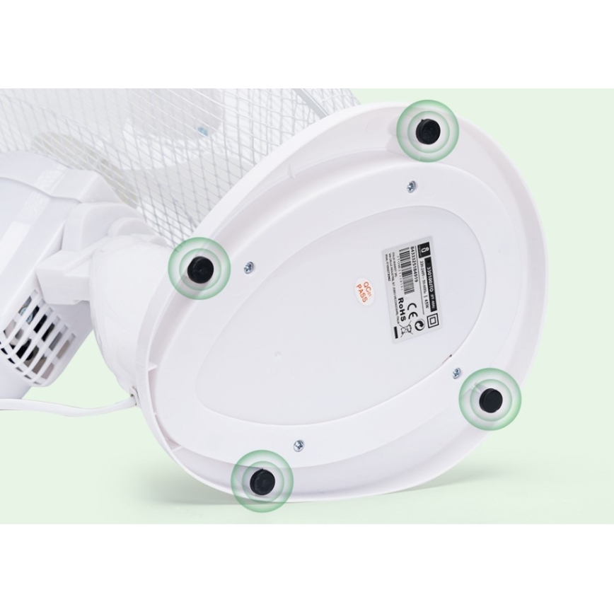Aigostar - Galda ventilators 45W/230V 34 cm balts