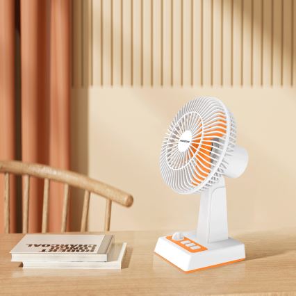 Aigostar - Galda ventilators 6W/USB