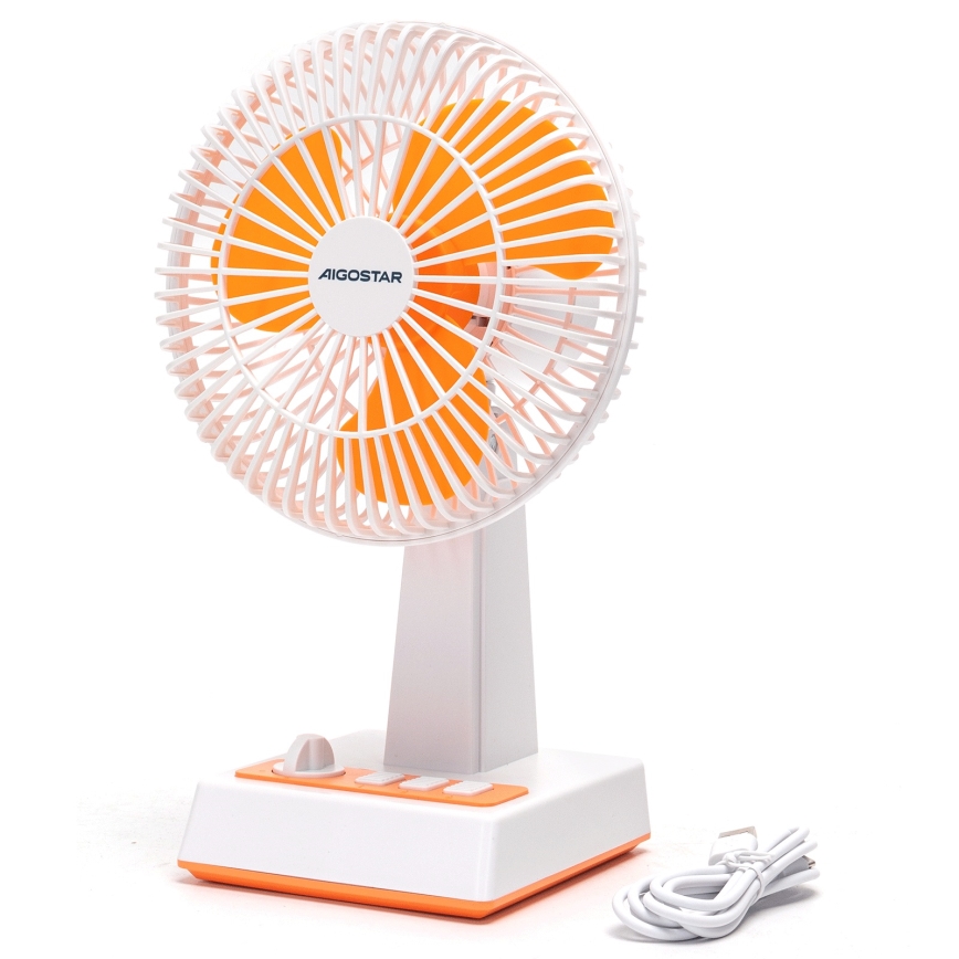 Aigostar - Galda ventilators 6W/USB