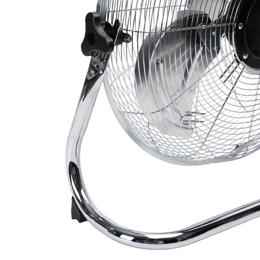 Aigostar - Grīdas ventilators 100 W/230 V Ø 54 cm spīdīgs hroms