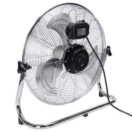 Aigostar - Grīdas ventilators 100 W/230 V Ø 54 cm spīdīgs hroms