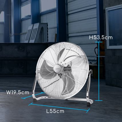 Aigostar - Grīdas ventilators 100W/230V 51 cm hroms