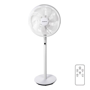 Aigostar - Grīdas ventilators 2in1 45W/230V balta + tālvadības pults