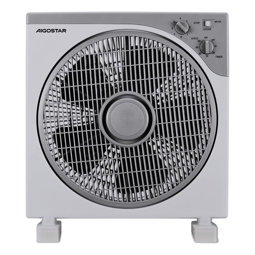 Aigostar - Grīdas ventilators 35W/230V diametrs 30 cm balts/pelēks