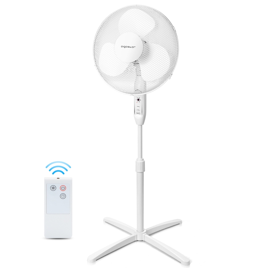 Aigostar - Grīdas ventilators 40W/230V 120 cm balta