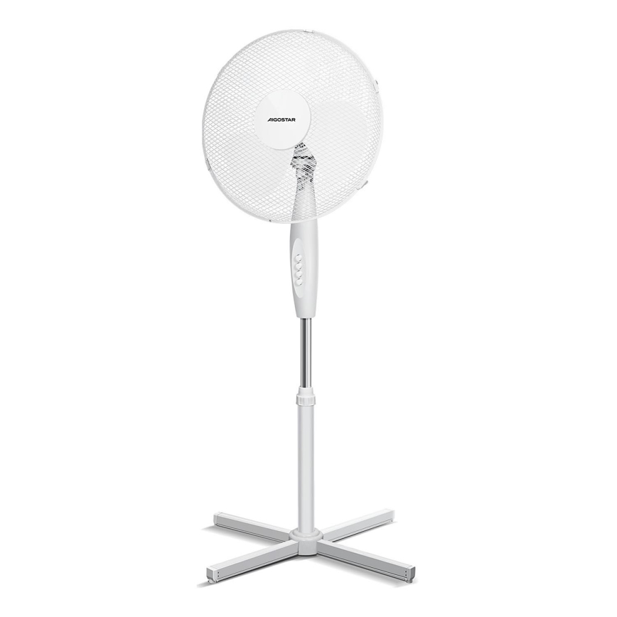 Aigostar - Grīdas ventilators 45W/230V 125 cm balta