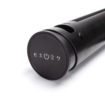 Aigostar - Grīdas ventilators 45W/230V melna + tālvadības pults