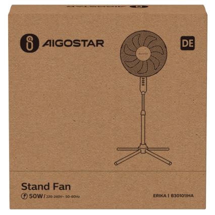 Aigostar - Grīdas ventilators 50W/230V 120 cm balta