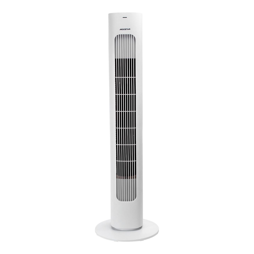 Aigostar - Grīdas ventilators 50W/230V balta + tālvadības pults