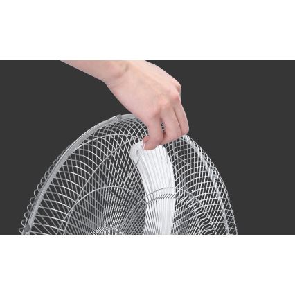 Aigostar - Grīdas ventilators 50W/230V, diametrs 50 cm, hroms/melns