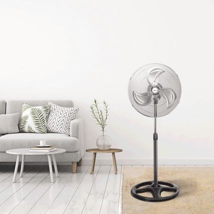 Aigostar - Grīdas ventilators 50W/230V spīdīgi hromēts/melna