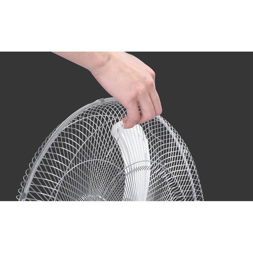 Aigostar - Grīdas ventilators 50W/230V spīdīgi hromēts/melna