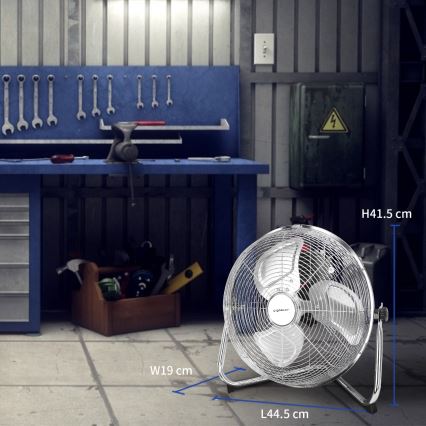 Aigostar - Grīdas ventilators 60W/230V 44,5 cm hroms