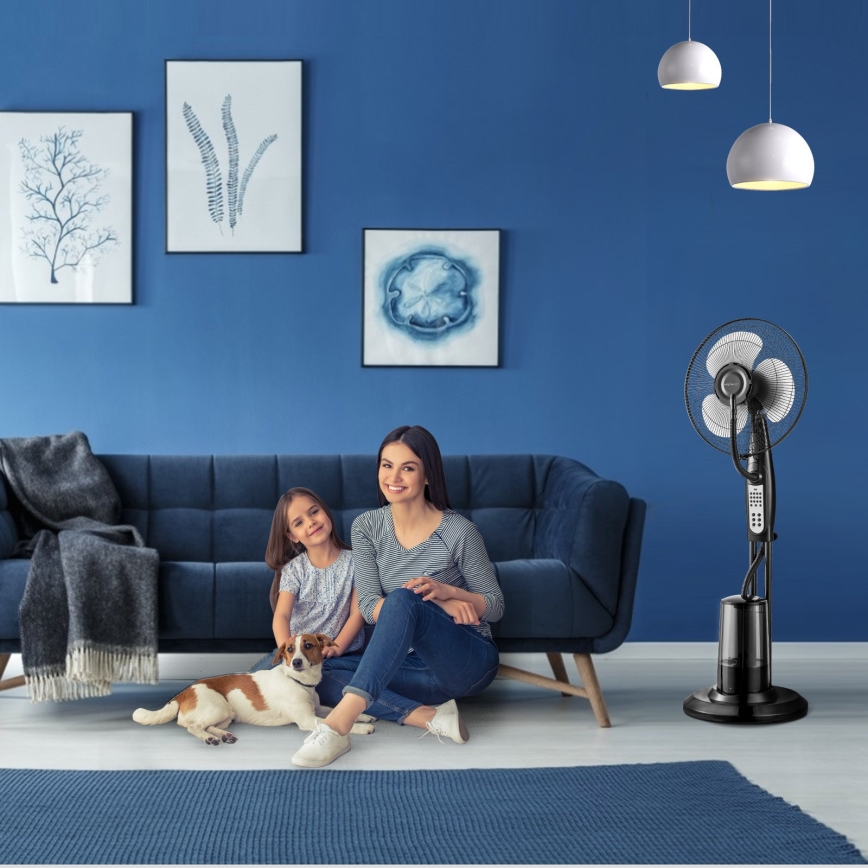 Aigostar - Grīdas ventilators ar ūdens smidzinātāju 75W/230V + TP