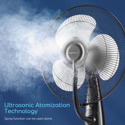 Aigostar - Grīdas ventilators ar ūdens smidzinātāju 75W/230V + TP