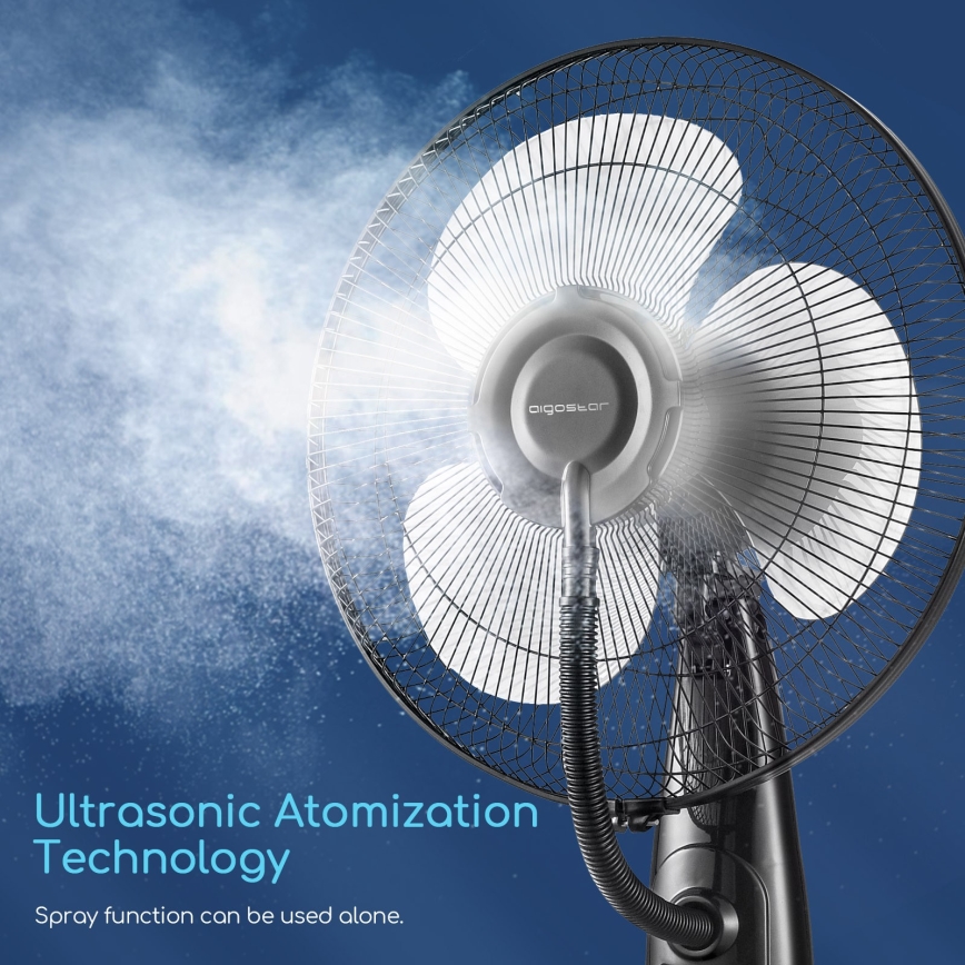 Aigostar - Grīdas ventilators ar ūdens smidzinātāju 75W/230V + TP