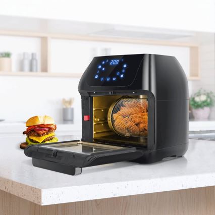 Aigostar - Karstā gaisa cepeškrāsns 1400W/230V 12l melna