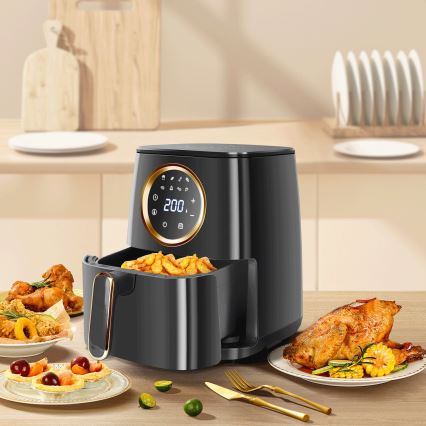 Aigostar - Karstā gaisa fritēšanas ierīce 1400W/230V 4,2l melna