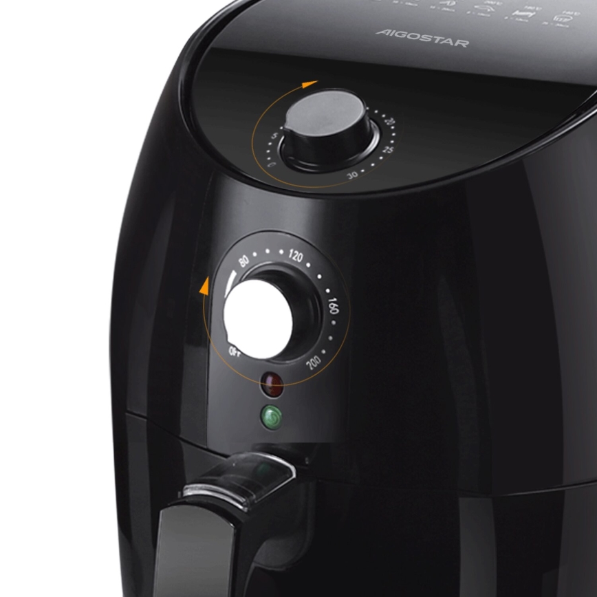 Aigostar - Karstā gaisa fritēšanas ierīce 1500W/230V 3,5l melna