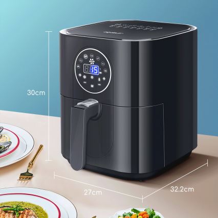 Aigostar - Karstā gaisa fritēšanas ierīce 1500W/230V 3,5l melna