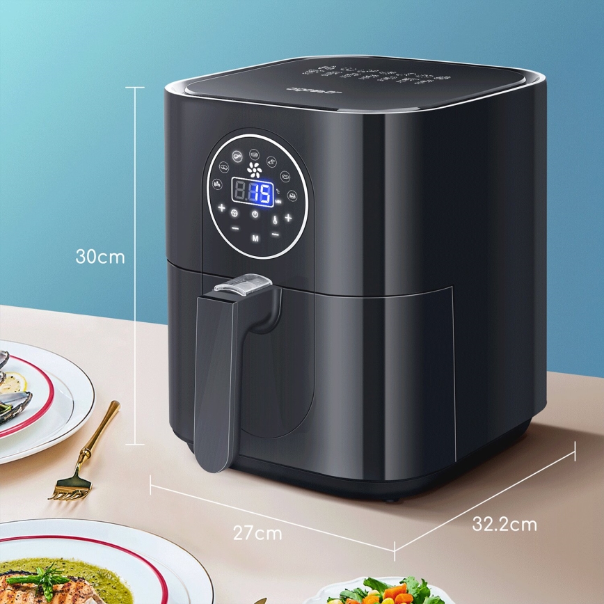 Aigostar - Karstā gaisa fritēšanas ierīce 1500W/230V 3,5l melna